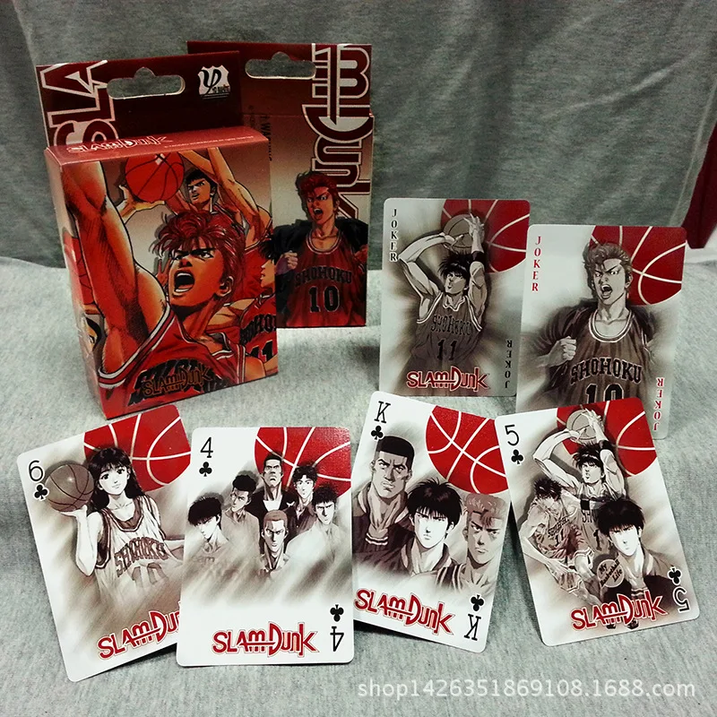 Anime Slam Dunk Sakuragi Naruto One Piece Poker Cards Cosplay Board Game Cards With Box toy gift