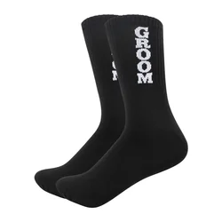 Creative Cotton Socks for Grooms and Groomsmen 2021 New Breathable and Shaping Fashion Sock for Male Wedding Anti-friction Socks