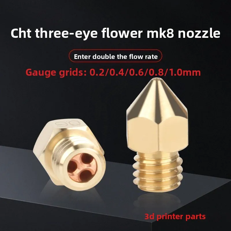 pieces-d'imprimante-3d-pour-buse-mk8cht-clone-en-laiton-acier-trempe-buse-a-trois-orifices-haute-vitesse-et-haut-debit