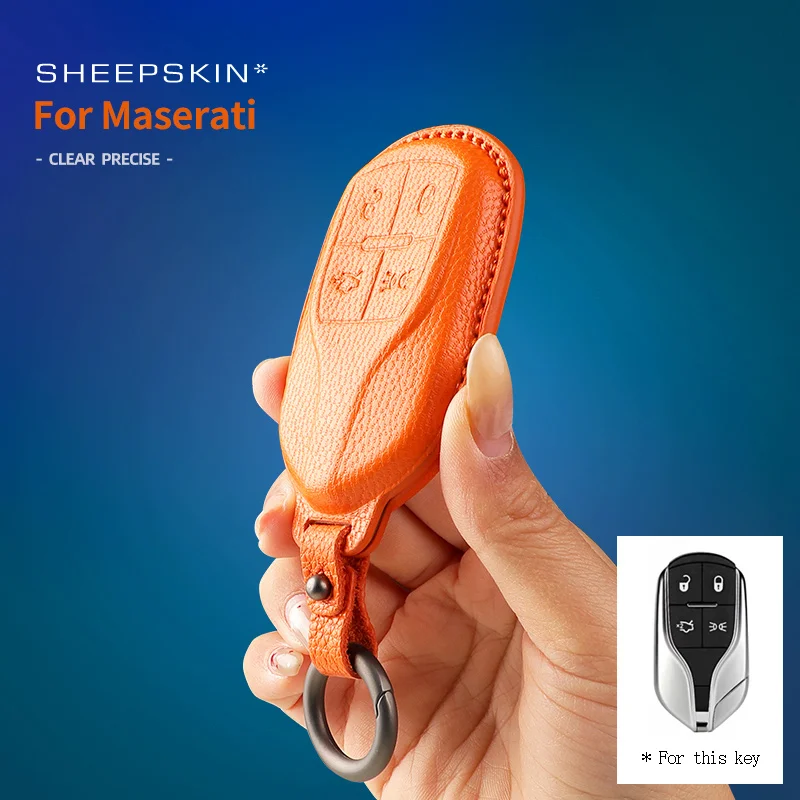 

Applicable To Maserati Ghibli President Grecale Levante Gran Turismo Quattroporte Goatskin Key Bag Full Protective Case