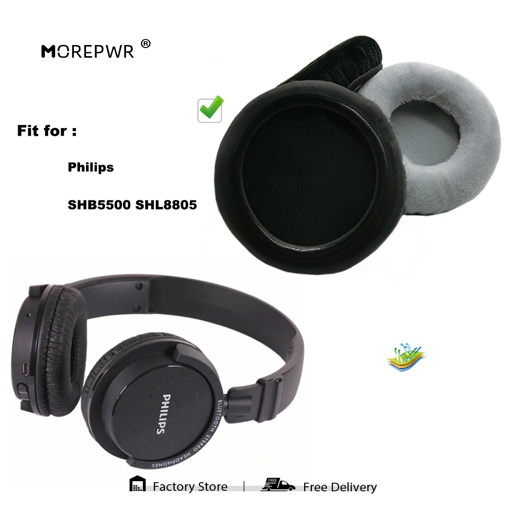 

Сменные амбушюры для Philips SHB5500 SHL8805, детали гарнитуры, кожаная подушка, бархатные наушники, чехол для наушников