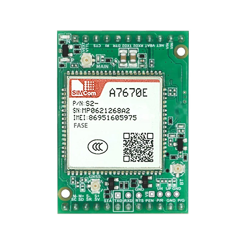 SIMCOM  A7670E FASE 4G Cat 1 with GSM GPS Module development Core Board A7670E TTL  Serial Port Mirco USB Voice