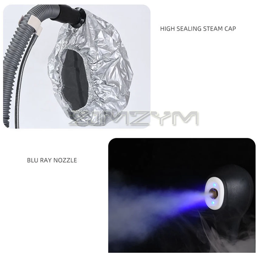 5-in-1 Hair Care Micro Mist Hair Steamer Professional Salon Head-Mounted Hair Care and Smoothing Micro Mist Hair Steamer