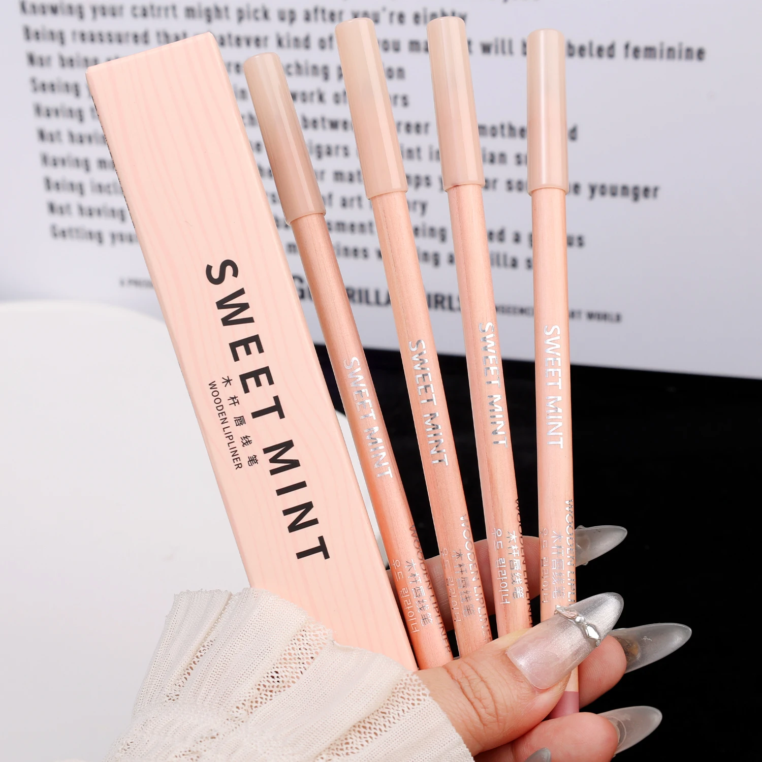 Matte Lipliner Pencil Waterproof Outline The Lips Contour Lipstick Long Lasting Natural Nude Brown Pink Lip Liner Korean Makeup