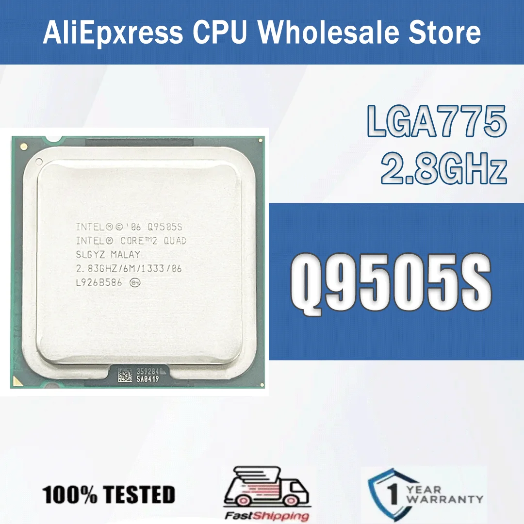 Intel Core Q9505S 2,8 GHz Quad-Core Computadora CPU Procesador Servidor SLGYZ 6M 65W Paquete LGA 775