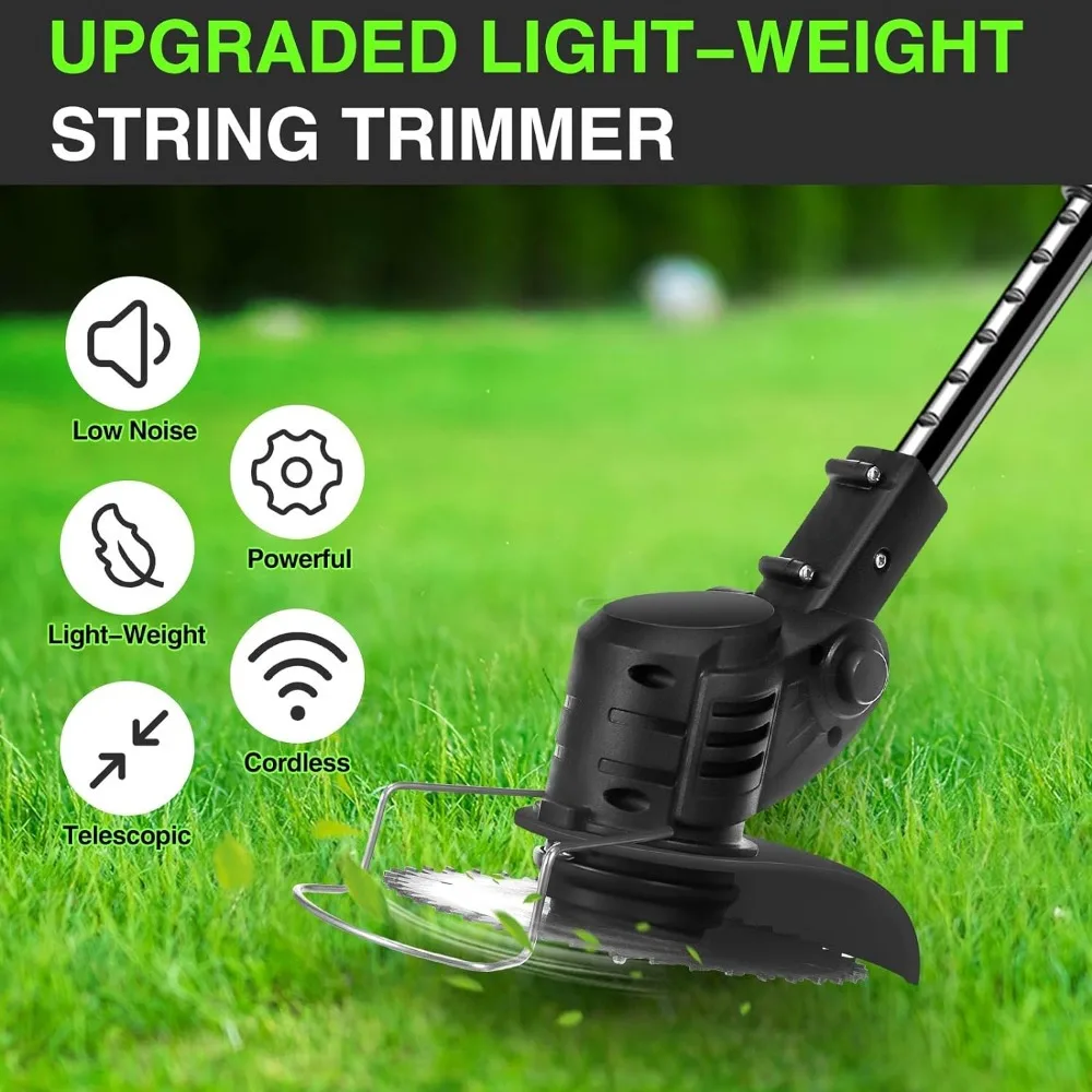 

Wheels - equipped Rechargeable Cordless Lawn Mower for Yard Work