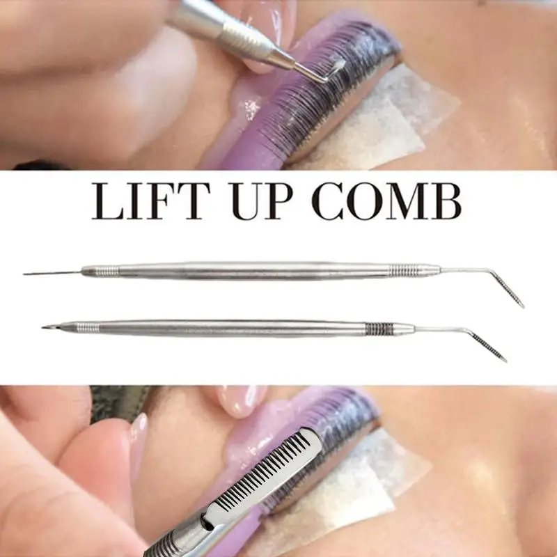 Double-headed Lash Lift Curler Eyelash Perming Stick Stainless Steel Cosmetic Applicator Comb Tool Eyelash Extension Supplies