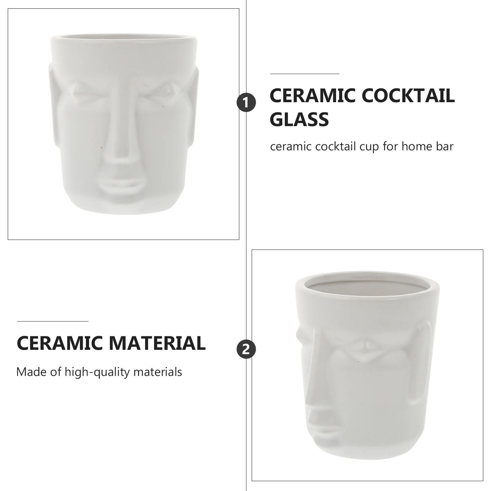 1 قطعة تمثال الله السيراميك كوب تقديم الكوكتيل التصميم الإبداعي كوب ماء المنزلية القهوة الشاي القدح ديكور المنزل الفني #3