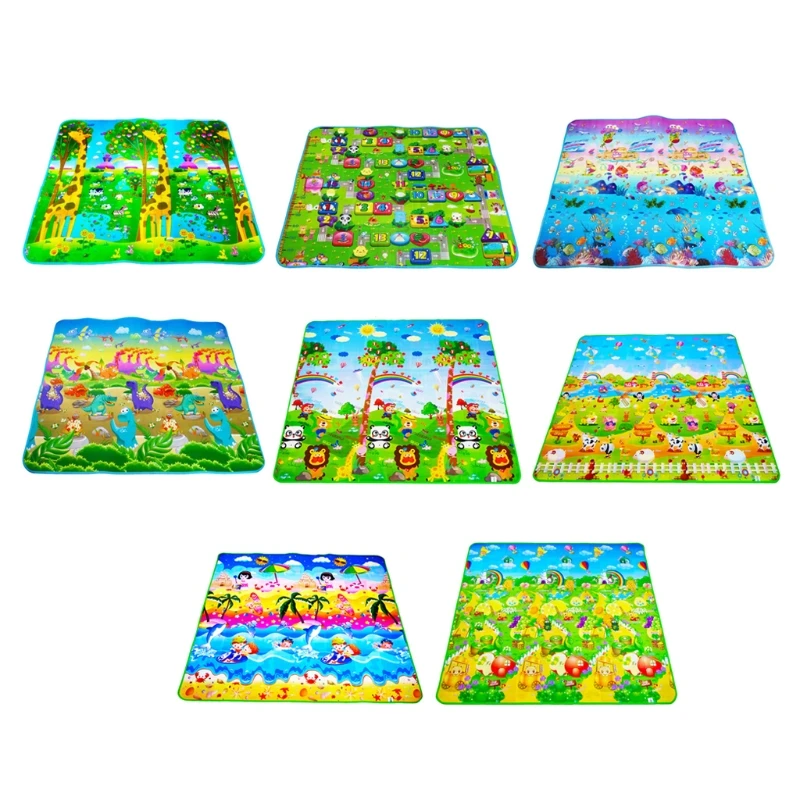 180x200cm gioco da pavimento per bambini tappeto da gioco strisciante tappeto da gioco in schiuma tappeto da gioco per neonati frutti per bambini alfabeti modello animale scuola materna