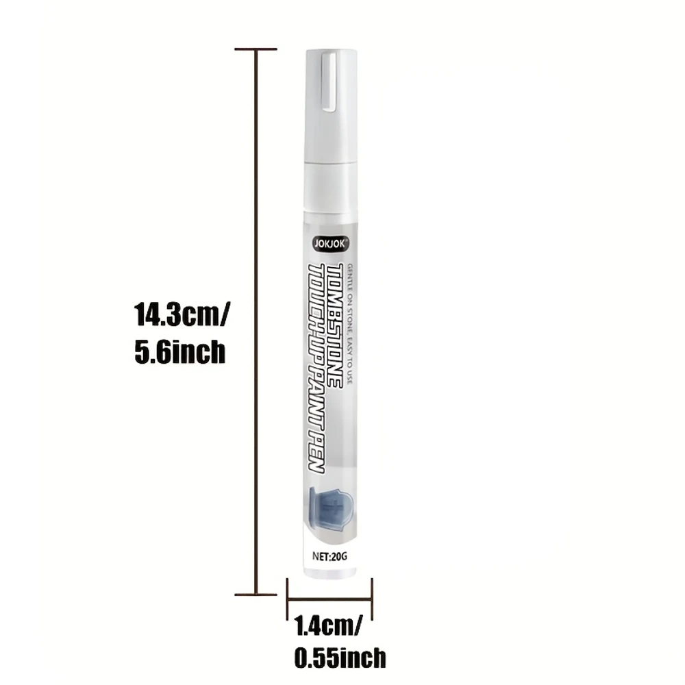 JOKJOK White Tombstone Marker Pen - Suitable for Cemetery Maintenance, Quick-Dry Oil-Based Fine Tip Marker for Restoring Faded T