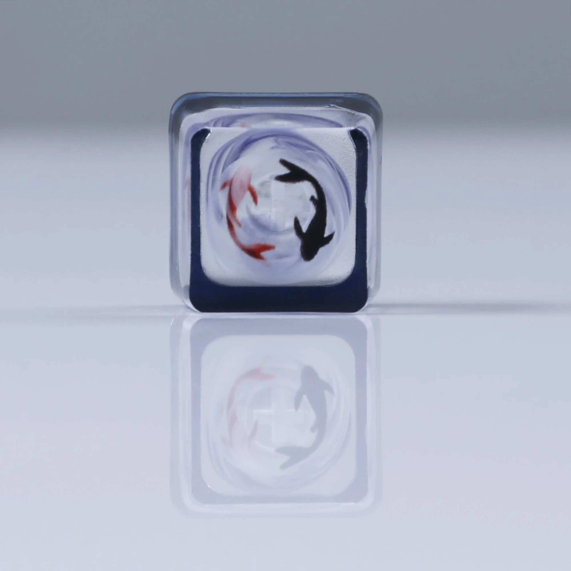 Novelty Artisan Keycap Resin  lucky koi Shine Through custom handmade Keycaps For Cherry MX Mechanical Gaming Keyboard
