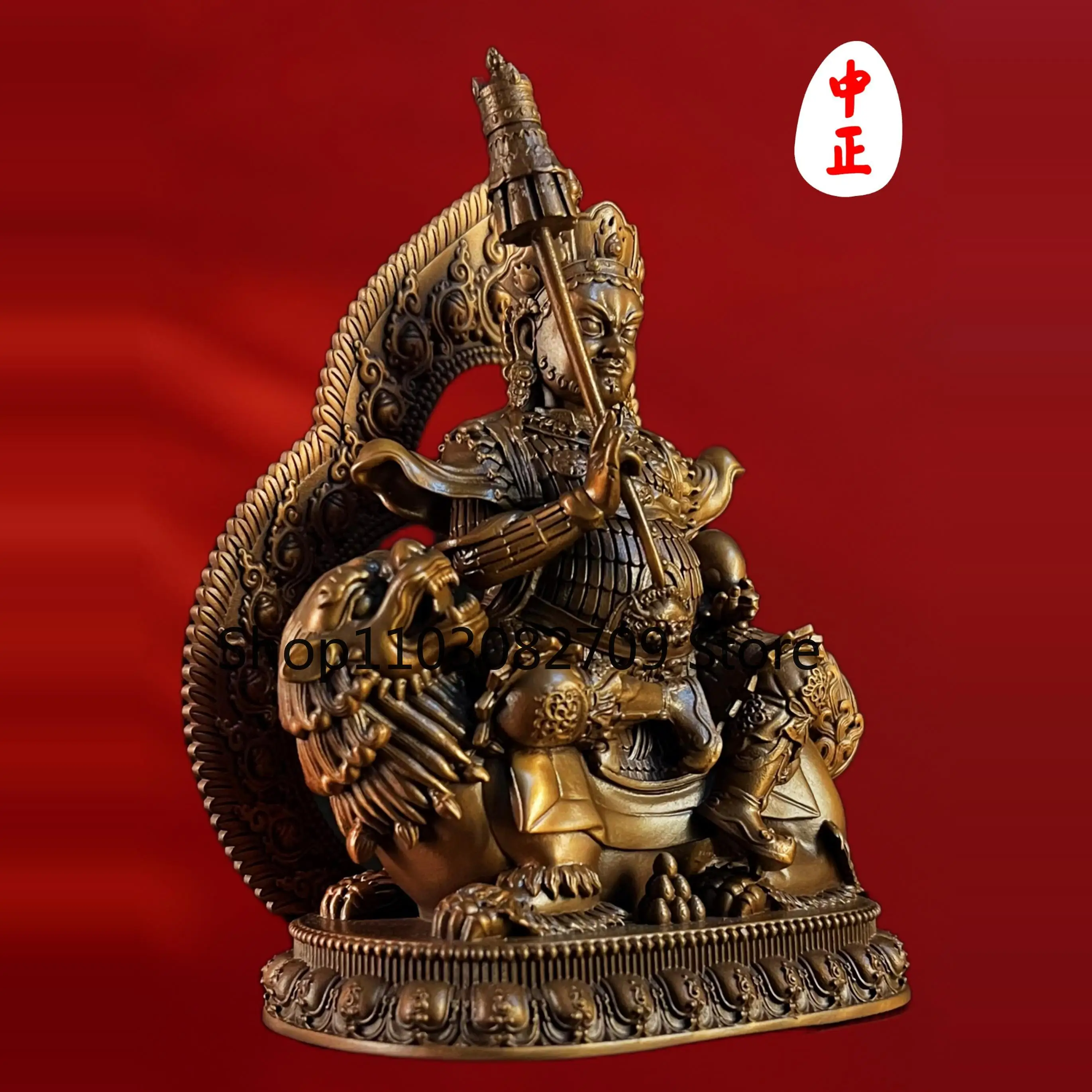 Zhongzheng Statue Intangible Cultural Heritage Workshop Treasure Tianwang Gold, silver and copper materials support customized h