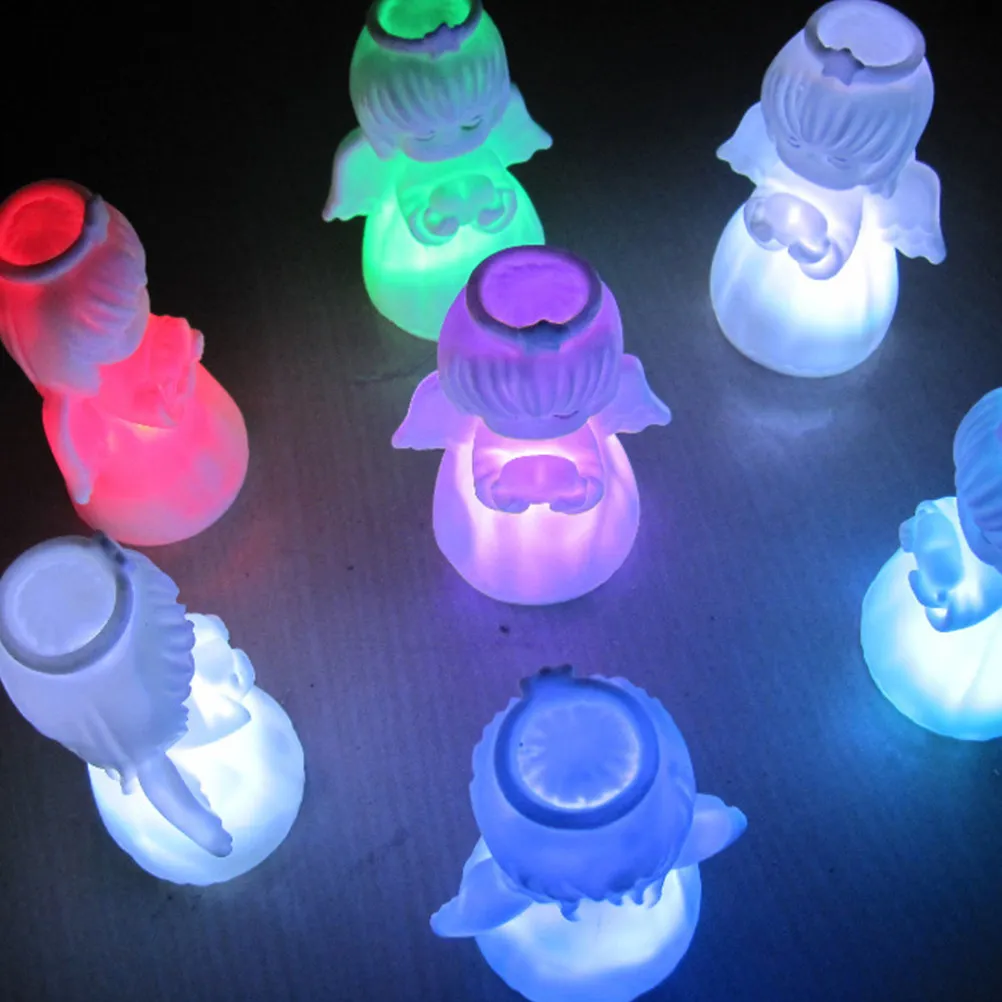 6Pcs LED Night Shaped Colorful Decorative Light for Bedroom Living Room Nursery Valentine Gift Portable Battery