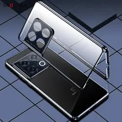 For OnePlus 10 Pro Magnetic Adsorption Tempered Glass Phone Case For One Plus 10 Pro 5G 360 Double Sided Transparent Flip Cover