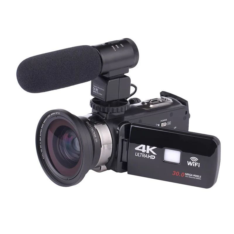 Caméra vidéo 4K 48MP Vlogging 48 millions de Pixels pour enregistreur Youbute WIFI caméra de nuit caméscope à écran tactile Time-lapse