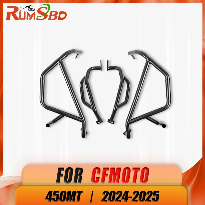 

Motorcycle Engine Guard Crash Bar for Cfmoto 450 MT 2024 2025 Upper Lower Frame Bumper Protection Fall Prevent
