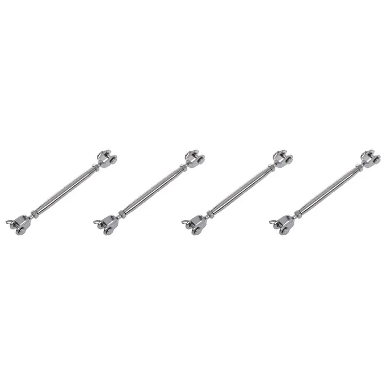 ~Latest Model 4X 304 Stainless Steel Rigging Screw Closed Body Jaw Jaw Turnbuckle 7/32 Inch Thread
