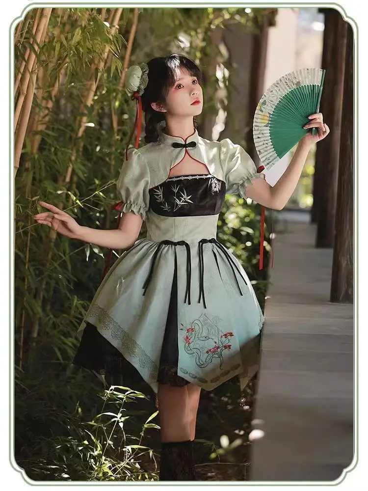 Chinese Style Modern Women Fairy Hanfu Dress Set Girl Improved Female Sweet  Retro Hanfu Casual Improved Lolita Hanfu Set