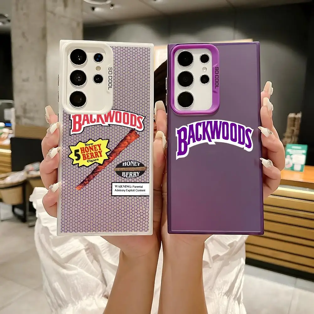 Fashion B-Backwoods Phone Case For Samsung Galaxy S25 Edge S24 S23 S22 S21 S20 Ultra Matte Laser Aurora Funda Phone Case