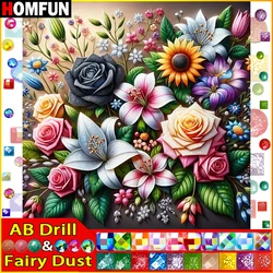 HOMFUN Fairy Dust AB Diamond Painting Full Square/Round Diamond 