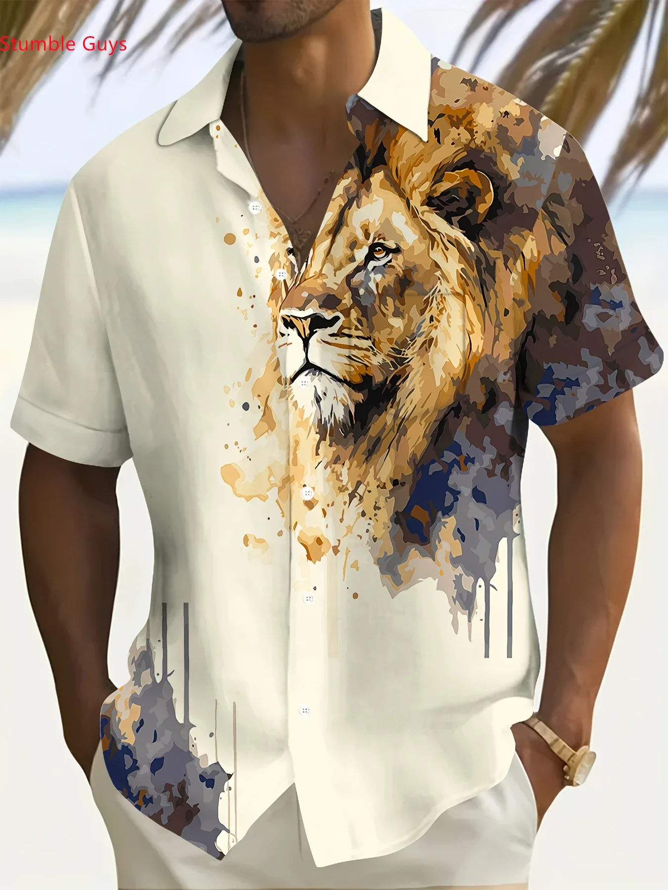 

Летняя модная рубашка для мужчин в гавайском стиле, повседневные топы с короткими рукавами и принтом для мужчин и женщин, пляжные топы для вечеринок