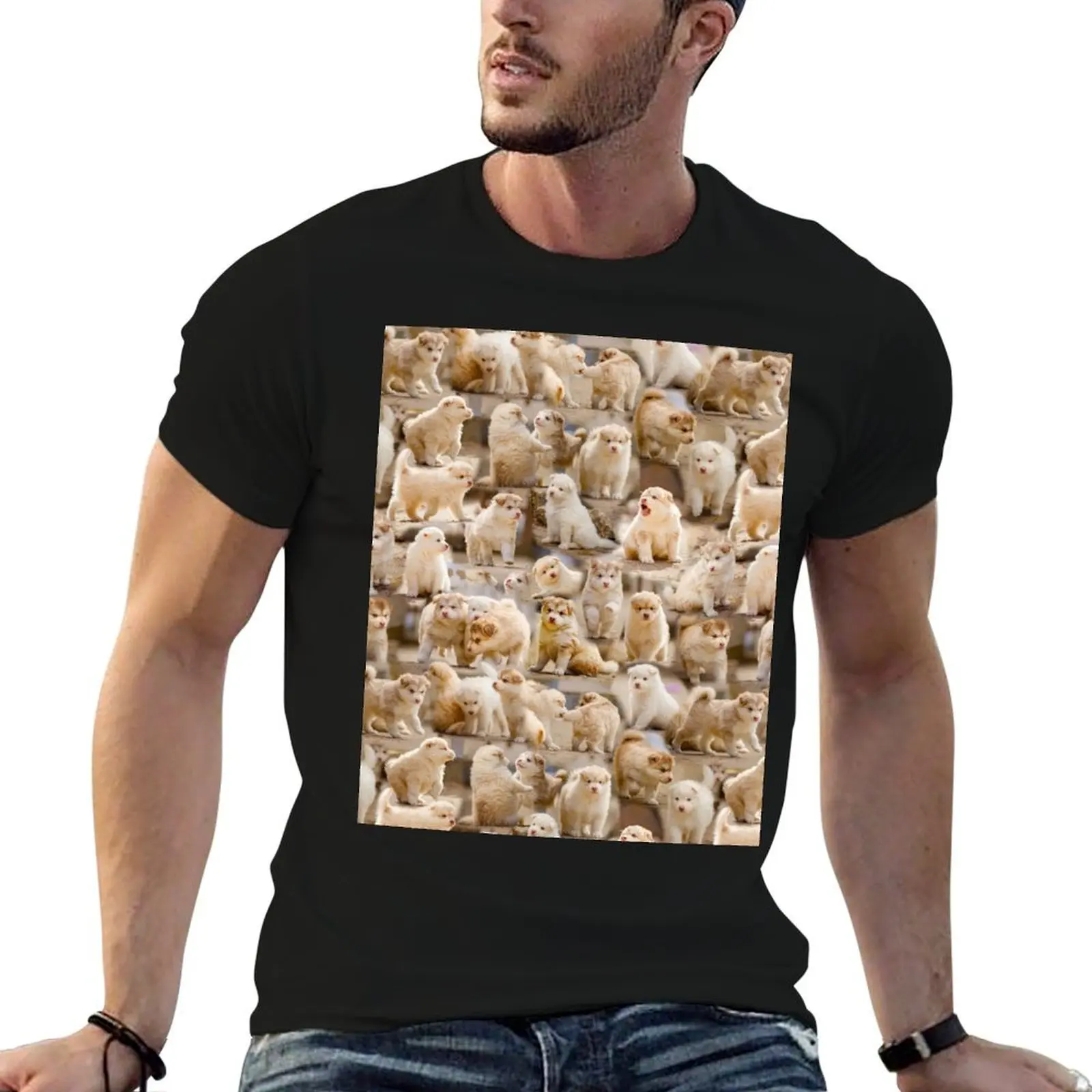 

Loitsu - Finnish Lapphund Puppies T-Shirt for a boy Blouse mens t shirts casual stylish