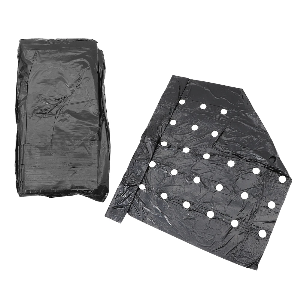 

2 Pcs Black PE Perforated Mulching Film Crop L Cover Thermal Insulation Planting Plastic Soil Protection Breathing Membrane Farm