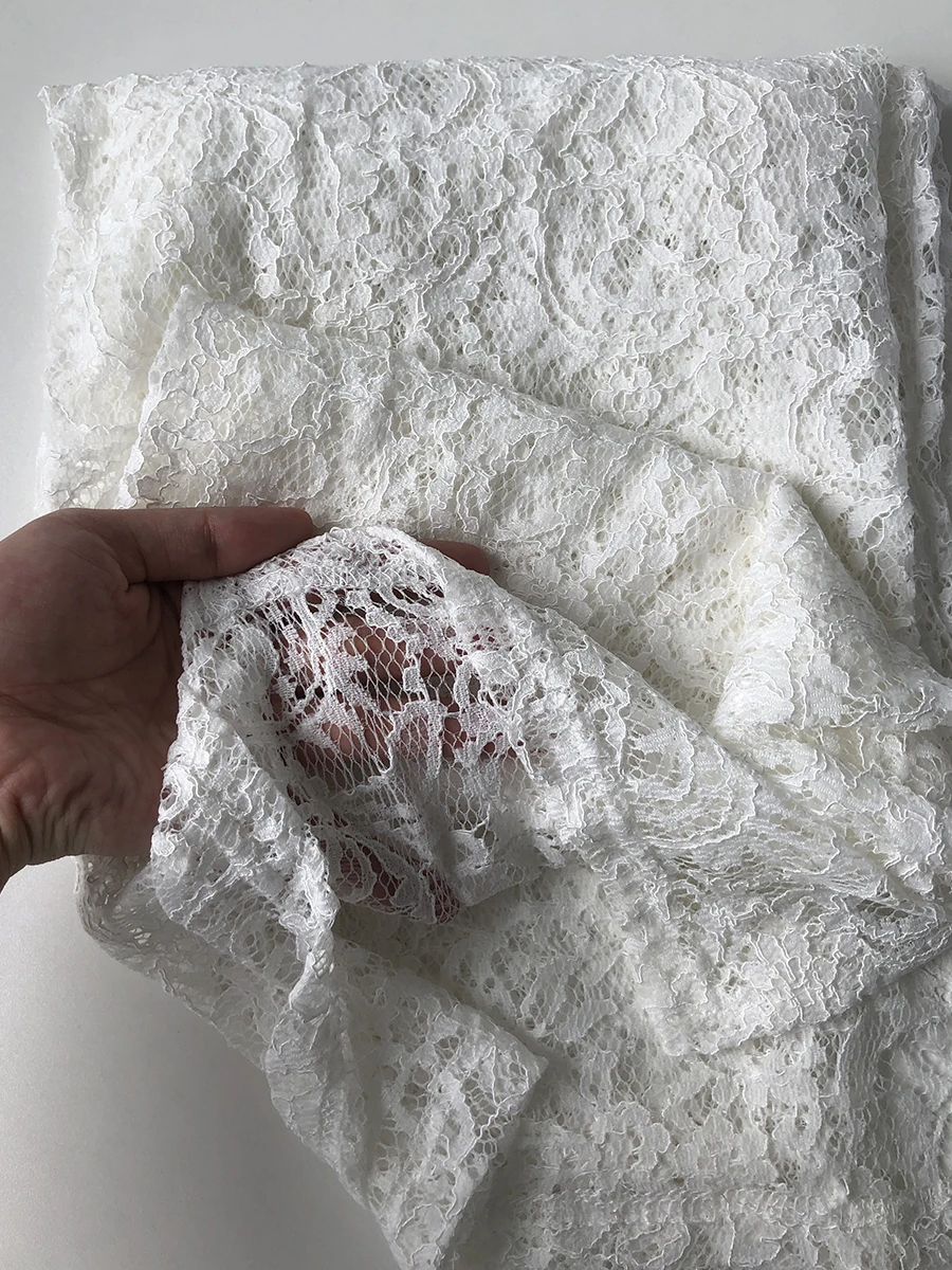 Lace Jacquard Midi Skirt 2024 New Sexy High Wait White Hollow Out Transparent Long Skirt Women Summer Elegant Fashion Faldas