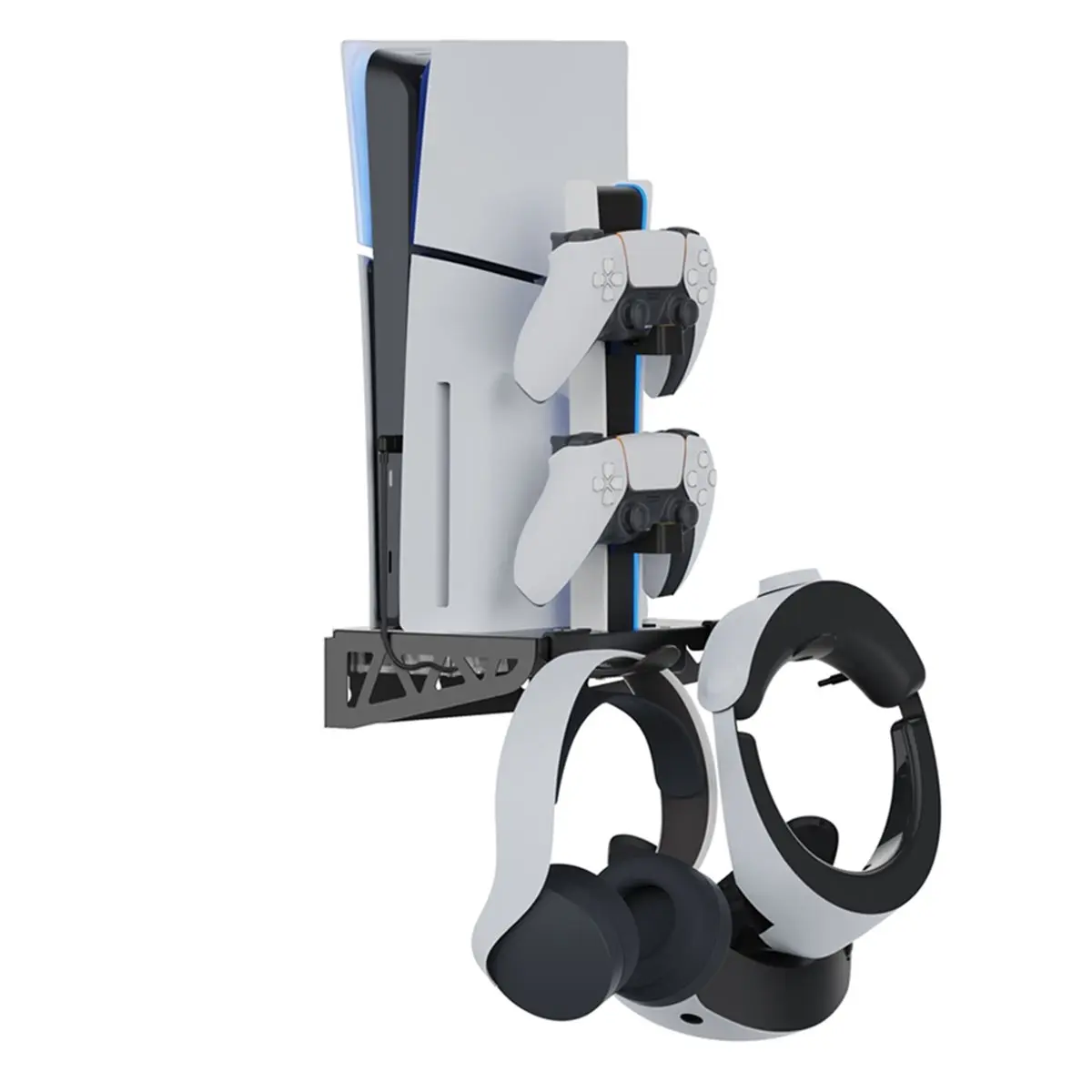 Charging Stand with Cooling Fan Charging Dock Station for Both /New Slim Consoles Disc & Digital,Headset Holder