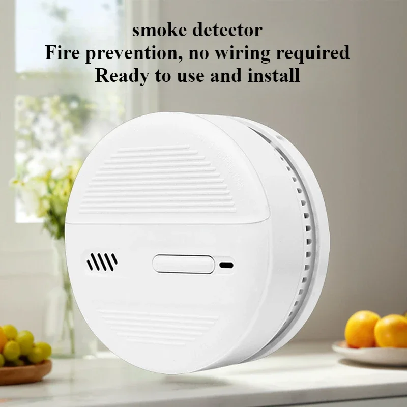 Independent Photoelectric Smoke Detector for Household Kitchen Wireless 9V Battery Powered Fire Safety Alarm