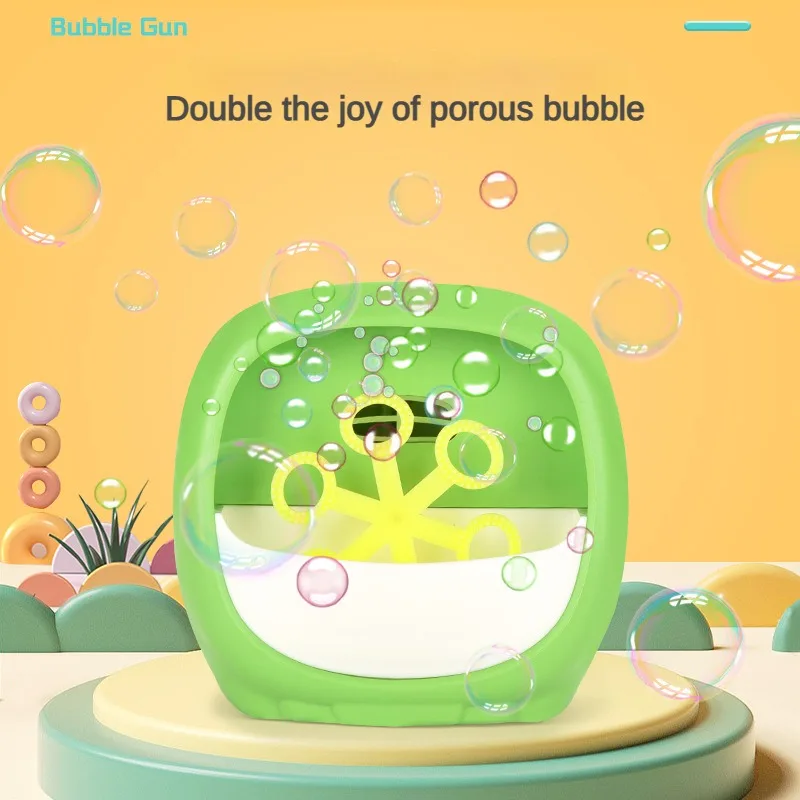 ฟองสบู่ไฟฟ้า ​ การ์ตูนไดโนเสาร์รูปสัตว์เต็มอัตโนมัติต่อเนื่อง Bubble Hand-held Desktop Bubble Machin