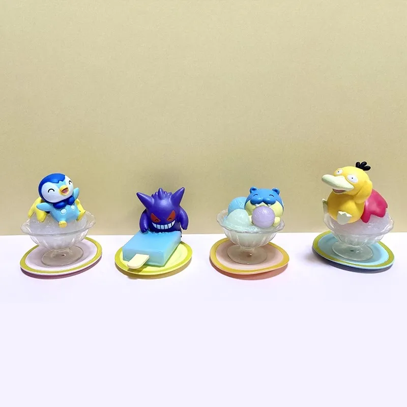 Original Pokemon Yummy Gashapon Kawaii Cute Anime Pikachu Psyduck Gengar Figure Gachapon Capsule Toys Creativity Gift