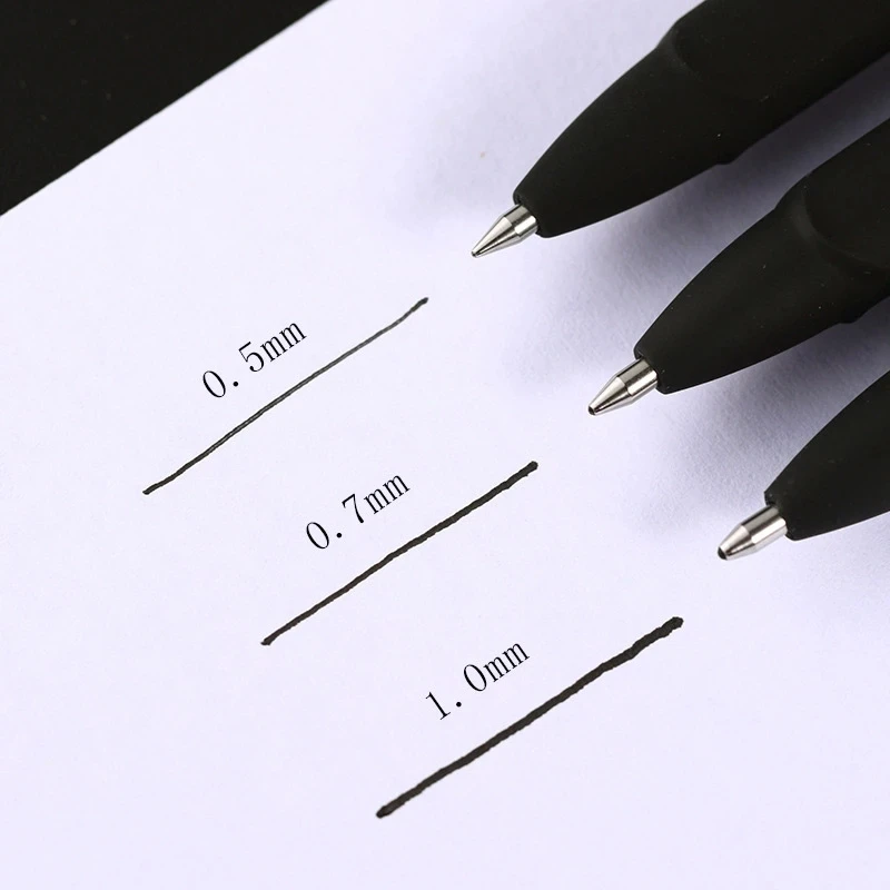 Baoke-대용량 잉크 젤 펜 및 수성 리필, 0.5/0.7/1.0mm, 비즈니스 항균 펜, 서명 캘리그라피 펜, 12 개