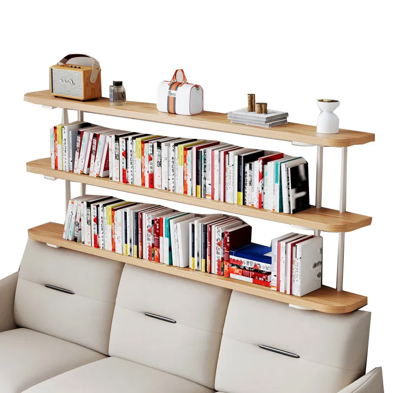 Sofa backrest bookshelf shelf display stand corner cabinet ultra-narrow bedside long table solid wood living room furniture