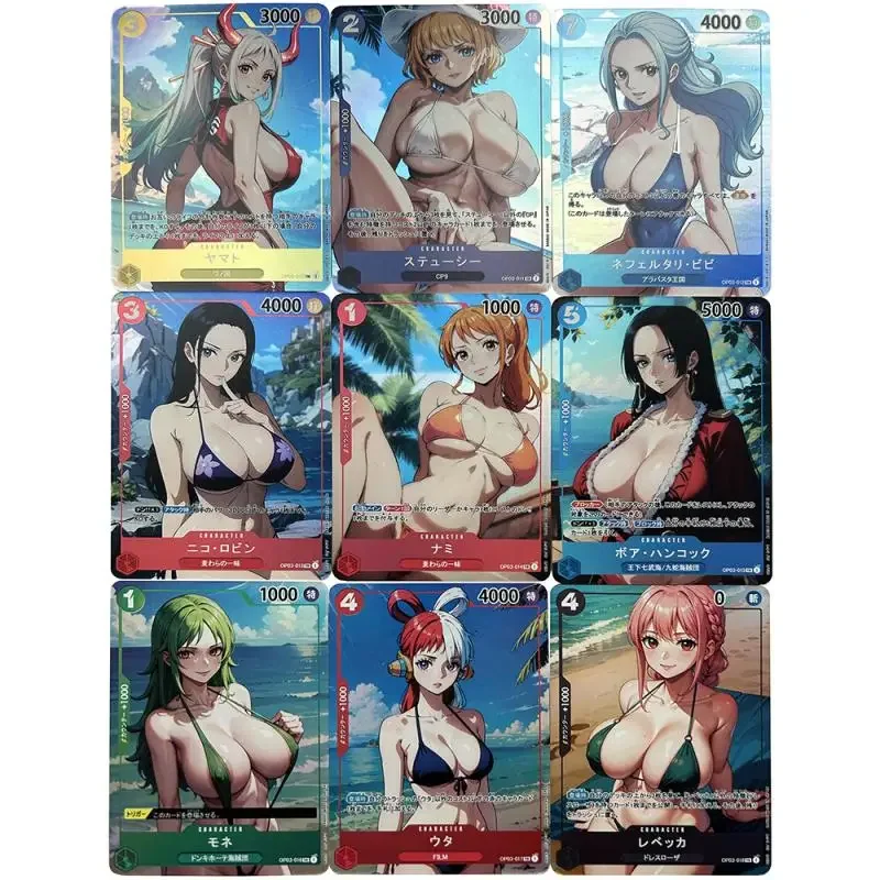 Anime ONE PIECE DIY ACG Tabletop Battle Game Refraction Foil Kalifa Perona Shirahoshi Toys for boys Collectible Cards Gifts