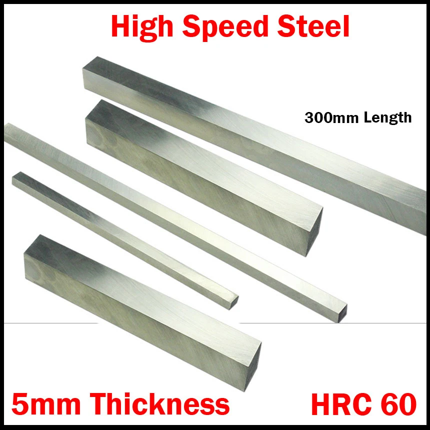 

300*40*5mm 300x40x5 300*50*5 300x50x5 5mm Thickness HRC60 HSS Rectangle Metalwork Boring Bar Fly Cutter Cutting Lathe Tool Bit