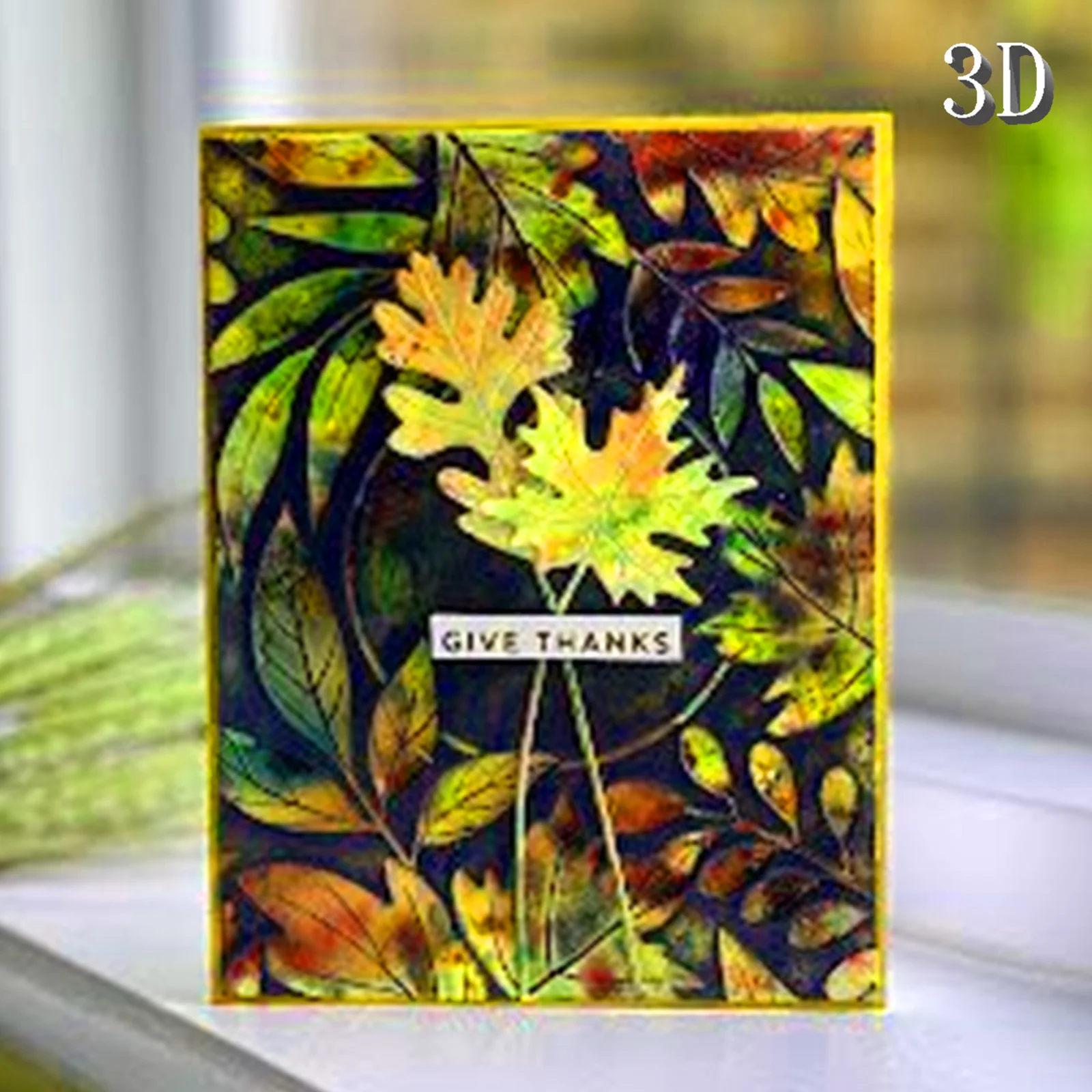 Herbstlicher Ahornblatt-3D-geprägter Ordner, geeignet für Sammelalben, Kartenherstellung und DIY-Kunsthandwerk – weißer Kunststoff, exquisites Design