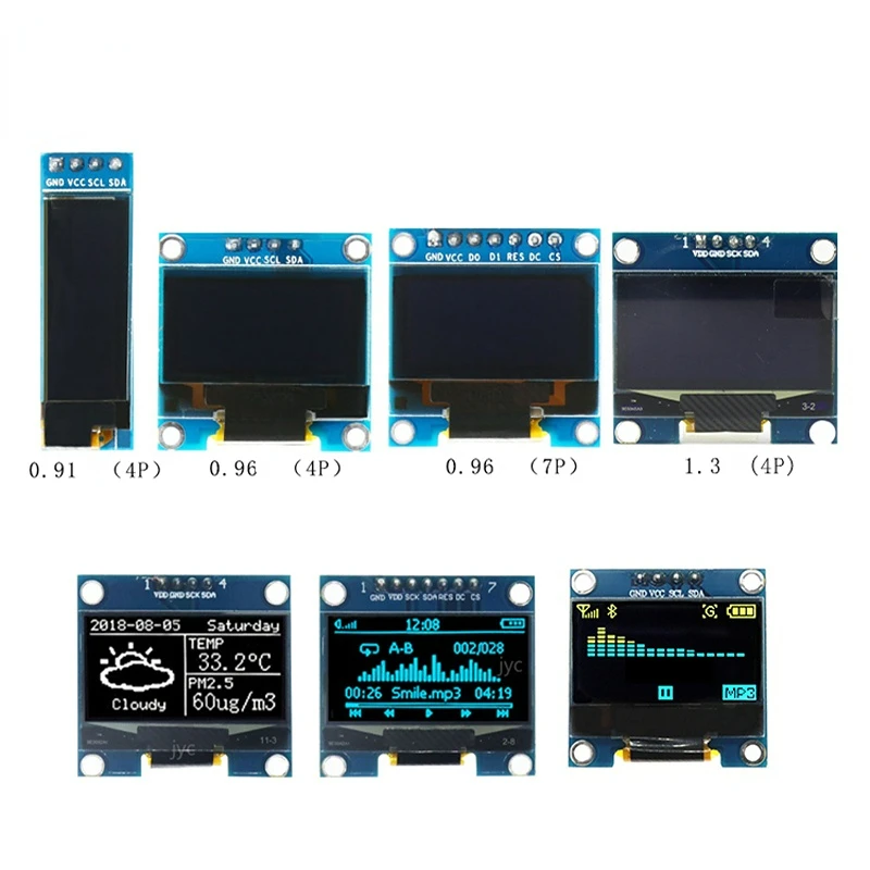 OLED display 0.96-inch module 1.3-inch LCD 0.91-inch serial IIC/SPI Screen Device 12864