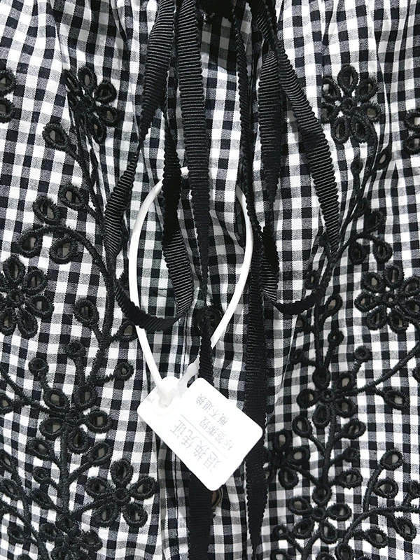 جديد صيف 2025 منقوشة طباعة مطرزة irt كبيرة مستديرة Ne Bubble Sve المرأة سليم صالح ort Sve بلوزة قطن