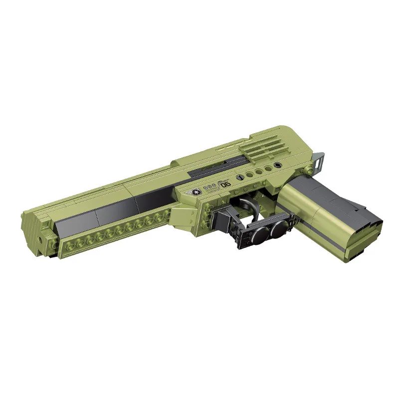 MOC Military VECTOR Submachine Gun Building Block Toy Set Desert Eagle Pistol Bricks Can Shot Bullet Toys for Boys Kids Gifts
