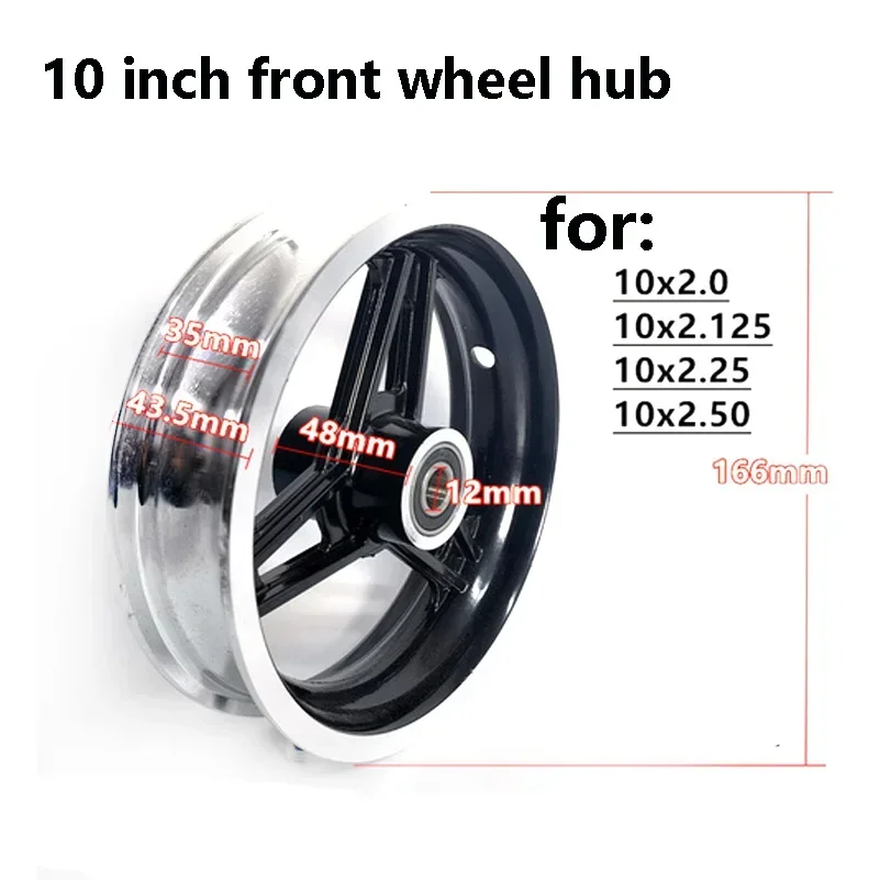 10 Inch Electric Scooter Wheel Hub 10 Inch Aluminum Alloy Wheel Rims 10x2 10x2.125 10x2.50 10x2.25 10x3.0 Tires Rims