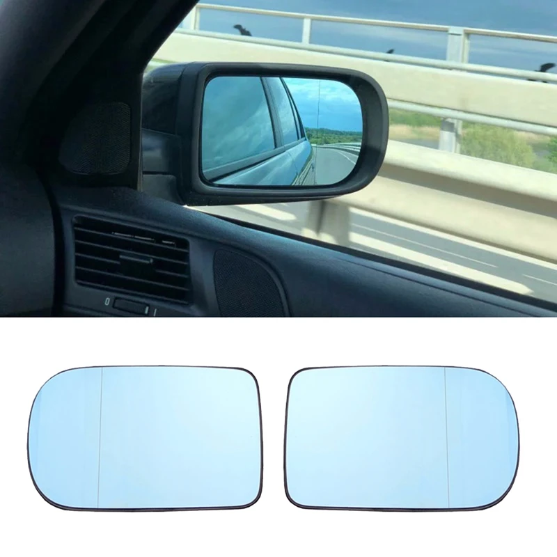 Side Wing Mirror Rearview Mirror Glass Heated For -BMW 7 Series E38 1995-2001 5 Series E39 2000-2003