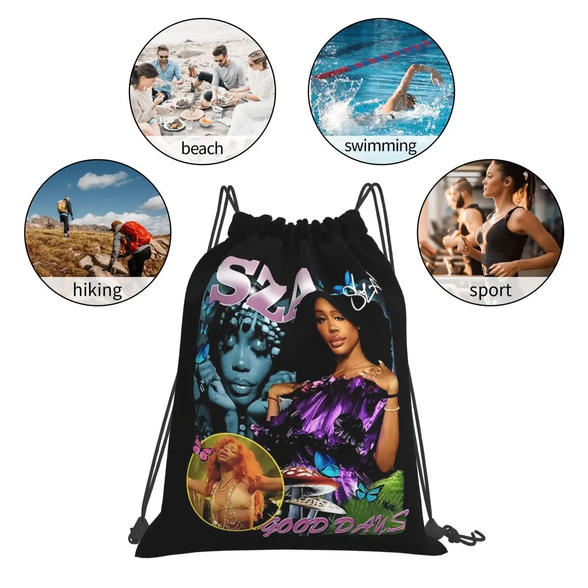 حقائب ظهر كلاسيكية من ألبوم SZA حقائب ظهر كاجوال محمولة برباط حقيبة أشتات حقائب كتب للمدرسة للرجال والنساء