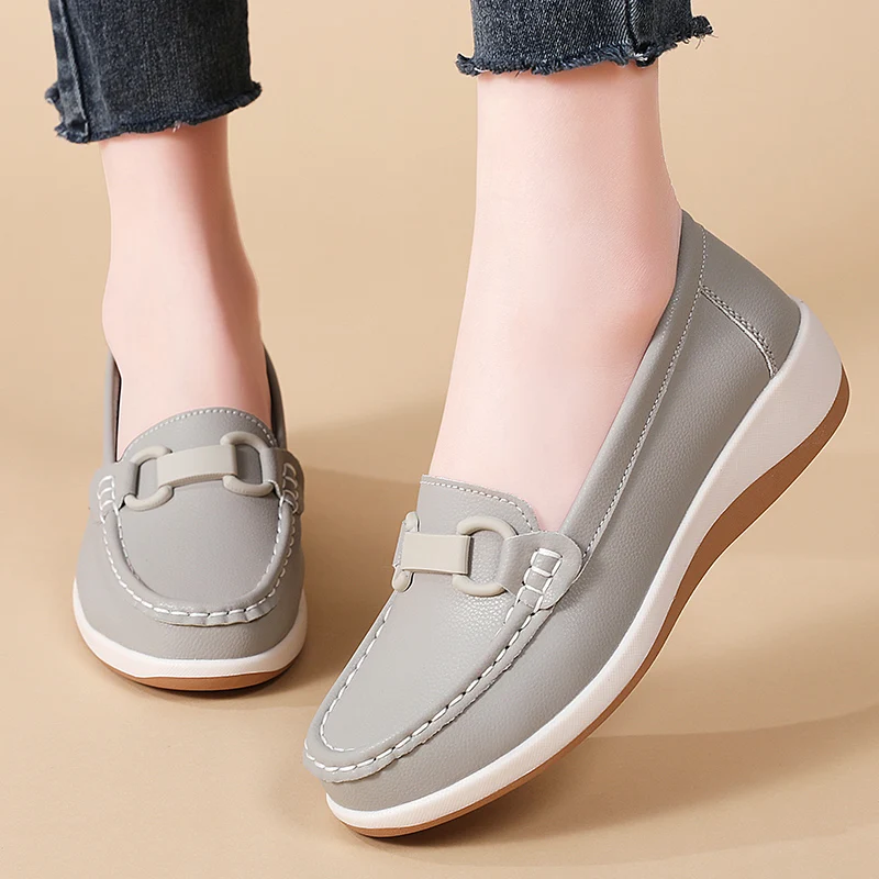 

YRZL Women's Shoes Flats Loafers Comfortable Classic Casual Shoes Stylish Light Female Mom Shoe Platform Woman Loafers Shoes
