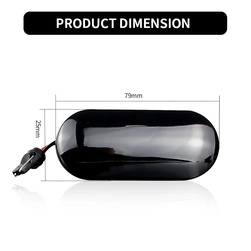 ไฟเลี้ยว LED แบบไดนามิก 2 ชิ้น พร้อมระบบ Canbus ​ ​ สำหรับรถยนต์โฟล์คสวาเกน โบรา ลูโป ปี 98-05 โตเลโด เลออน 1M ปี 96-06 โปโล 6N ปี 94-99 6N2 ปี 99-01