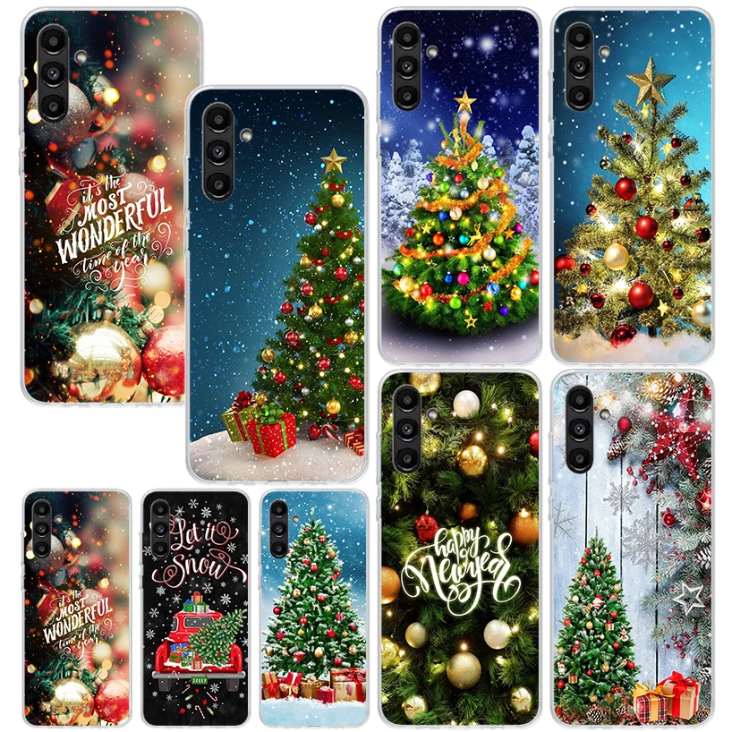 Merry Christmas Tree Snow Phone Case For Samsung Galaxy A15 A25 A35 A55 A14 A24 A34 A54 A13 A23 A33 A53 A12 A22 A32 A52 A05S A04