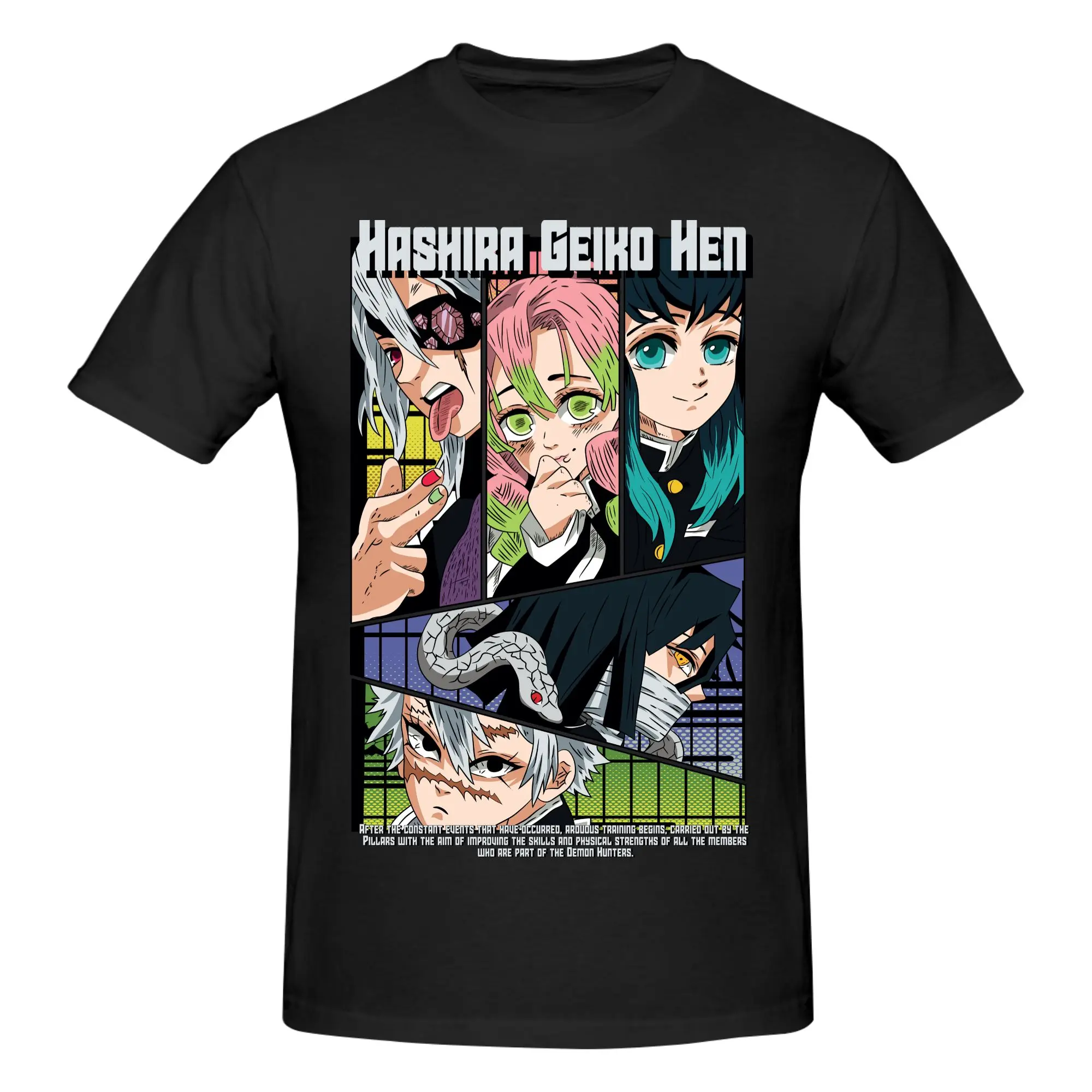 

Мужская футболка Demon Slayer, летняя, с коротким рукавом, из чистого хлопка, с принтом Канао Дома, модная повседневная, графический дизайн, 2026, простой крой