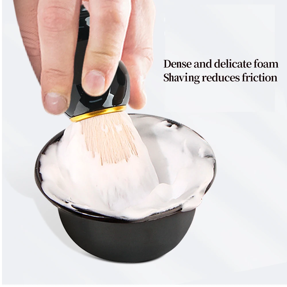 Professional Men Beard Shaving Kit Soft Bristle Shaving Brush & Soap Bowl & Brushes Stand For Moustache Wet Shave Grooming Tool