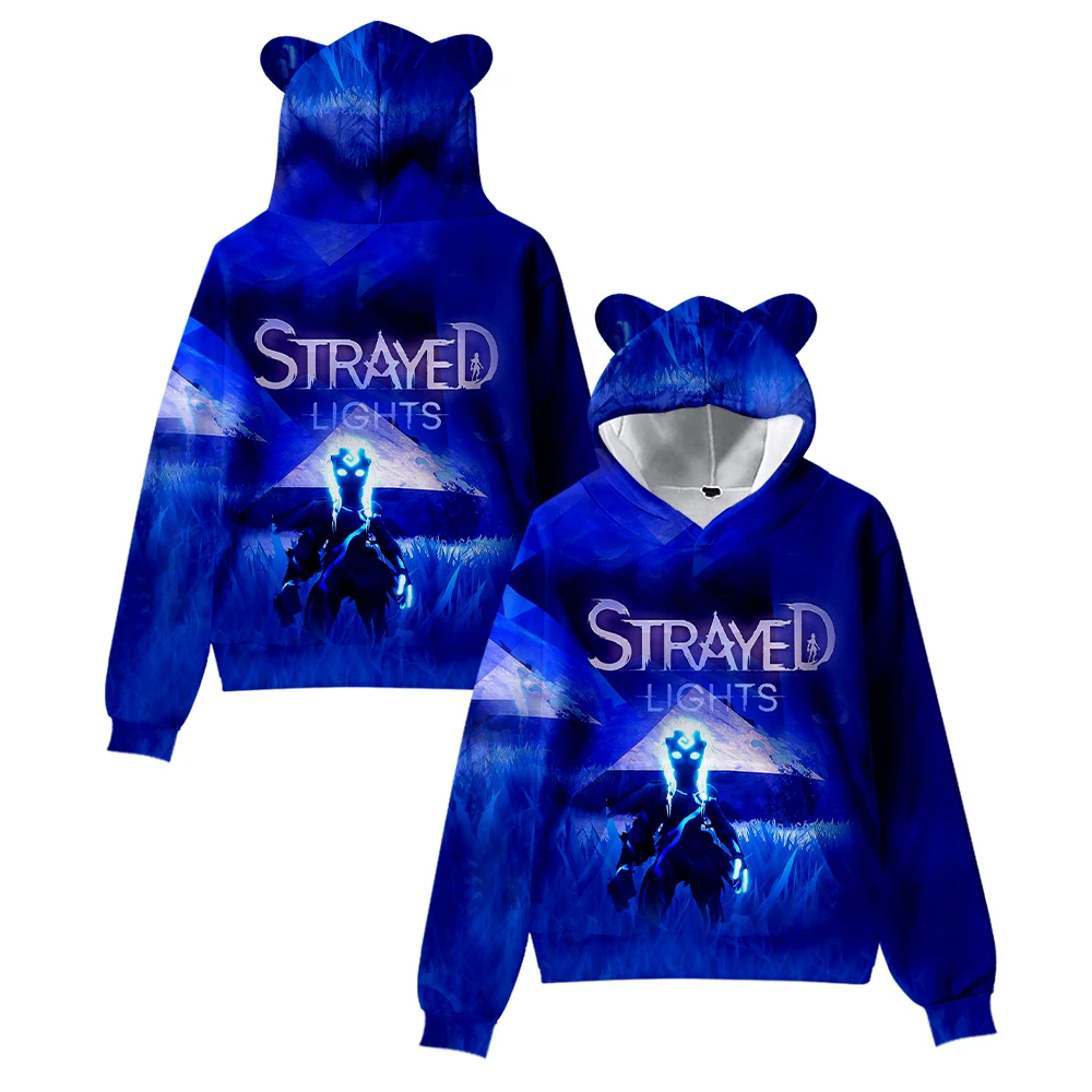 Strayed Lights Cat Ear Hoodie Women Men Hooded Sweatshirt Casual Cute Pullover Clothes