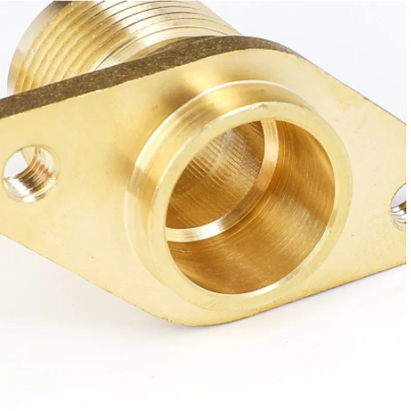 1PC Brass Air Conditioner Forged Imperial Male Thread to Welding Flange base Valve Seat Flare Connecting Pipe Fitting Adapeter